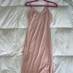 Suede pink dress